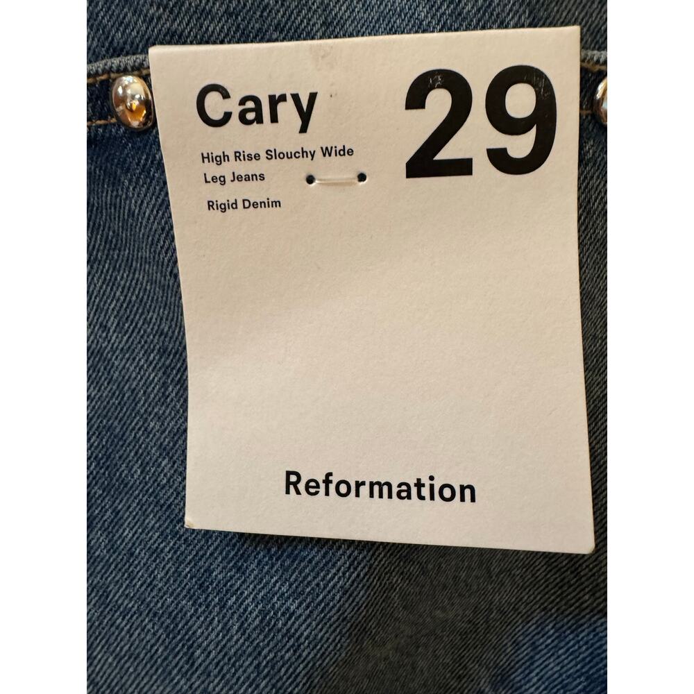 Reformation Cary Studded High Waist Wide Leg Jeans Size 29 New - Picture 5 of 6